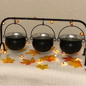 Pottery Barn Cauldron dip set Halloween or catering decor
